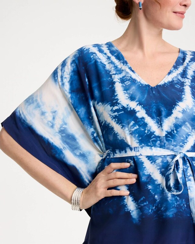 Chevron Tie-Front Poncho - image 4